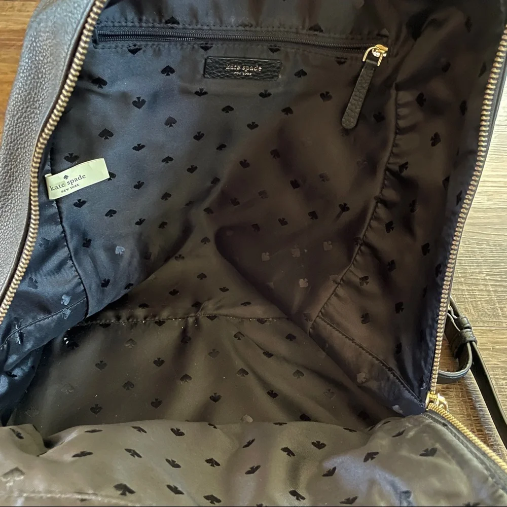 Kate Spade black leather backpack